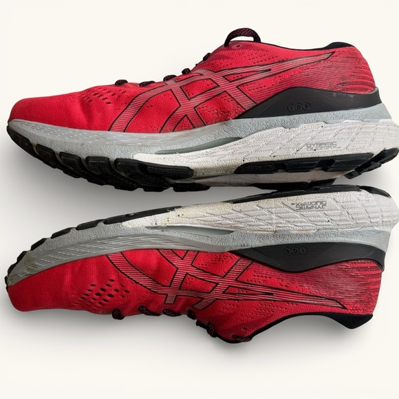 ASICS Gel Kayano Athletic Running Training Walking Sz 9.5 Red Lace Up Sneakers - Picture 3 of 10